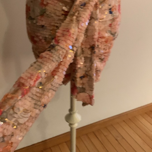 Floral sequin mini skirt - Picture 6 of 6